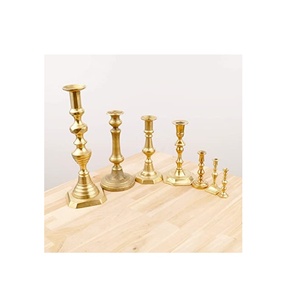 Chandelier de décoration en laiton, support de pilier de bougie, support de cône, bougie en métal en laiton, produit de vente - Product Image 1