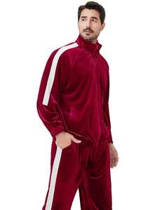 Survêtement d'hiver unisexe de luxe vintage en velours écologique imprimé de logo personnalisé brodé coupe ample décontractée vêtements de grande taille - Product Image 2