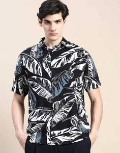 Chemise Homme Décontractée 100% Coton Coupe Régulière Respirante et Imprimée Teintée en Tricot avec Approvisionnement ODM - Product Image 1