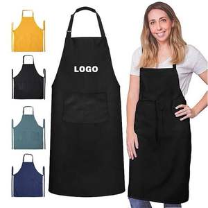 Tablier en coton et polyester de qualité supérieure en tissu sergé unisexe Offre Spéciale Taille personnalisable Couleur Uniformes de bar de restaurant avec logo personnalisé - Product Image 2