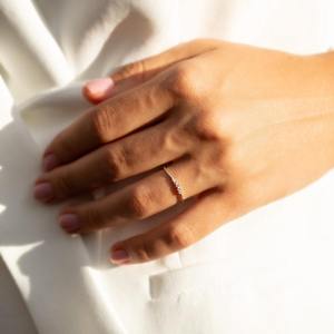 Joyería de piedras preciosas de topacio blanco para mujer, anillo de estilo bohemio de plata, joyería de plata de ley 925, anillo hecho a mano de tendencia, Regalo para mamá - Product Image 2