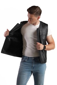 Chaleco táctico calefactable de alta calidad para hombre para invierno al aire libre Chaleco de cuero puro hecho en Pakistán - Product Image 4