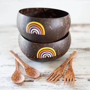 <b>Small</b> Natural Coconut Shell Bowls Disposable Eco-Friendly Kitchenware Made in Vietnam Wholesale - Product Image 3