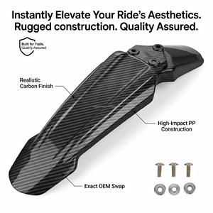 Guardabarros Delantero Personalizado JFG para Motocicleta Todoterreno, Guardabarros de Plástico de Alta Resistencia con Patrón de Carbono, Accesorio de Carreras Surron Light Bee - Product Image 3