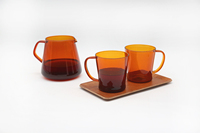 Carafe à café en verre borosilicate écologique, style rétro, 300 ml/600 ml, pour la maison et la restauration