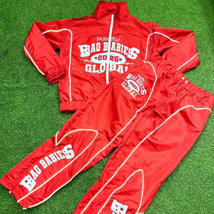 OEM Logo personnalisé Survêtement de jogging en nylon réfléchissant Ensemble de survêtement coupe-vent pour homme Rayures blanches pour homme - Product Image 4