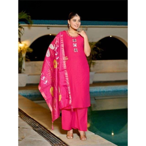 Traje Festivo de Palazzo Veticano Hecho a Mano con Dupatta para Mujer, Ideal para Bodas y Eventos Tradicionales - Product Image 3