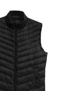 Gilet sans manches matelassé pour homme, fabriqué au Pakistan, en polyester, fermeture éclair, poche avant, respirant, brillant, à col montant - Product Image 2