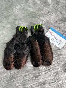 Top Produit populaire Extension de cheveux Cheveux à la vapeur Bouncy Curl Weft Bundle en stock Couleur naturelle Aucune perte - Product Image 4