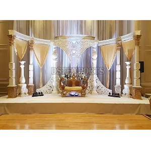 Grande réception de mariage Fiber Stage Modern Wedding White Roman Theme Stage Dream Wedding Canadian Stage Decor - Product Image 4