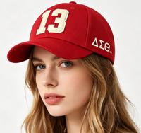Casquette de baseball brodée inspirée de Delta Sigma Theta, modèle le plus récent, avec numéro 13, sangle réglable, visière incurvée, style streetwear, vente en gros