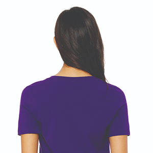 Camiseta suave con cuello en V para mujer, ropa de calle de algodón 100 por ciento, transpirable, ligera, de secado rápido, con estampado de logotipo personalizado - Product Image 6