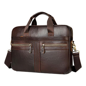 2025 meilleure vente léger en cuir de vachette et PU mallette pour ordinateur portable qualité véritable conception Unique fermeture à glissière pour un usage de bureau - Product Image 1