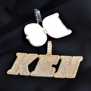 Plata de Ley 925 personalizada VVS diamante chapado en oro blanco 18K oro rosa sólido estilo Hip Hop colgante de fiesta para hombres helados - Product Image 6