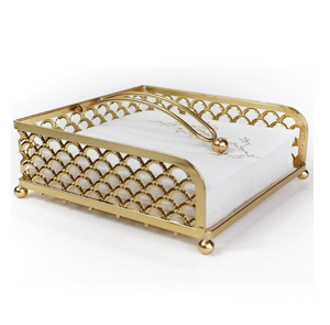 Brass <b>Tissue</b> Holder Stand <b>for</b> Dining Table Decoration Accessories <b>for</b> <b>Wedding</b> Party Brass Napkin Stand - Product Image 6