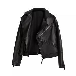 Veste en cuir pour homme avec impression de logo entièrement personnalisée à vendre Veste en cuir pour homme de couleur unie à prix raisonnables - Product Image 3