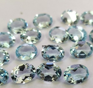Topacio azul cielo natural corte mm ovalado facetado 6x8mm-Ovalado de Topacio azul cielo Suelto - Product Image 5