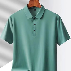Camisa POLO informal de verano para hombre, estampado de Color sólido, elástico, cómodo, con absorción de humedad transpirable, secado rápido - Product Image 6