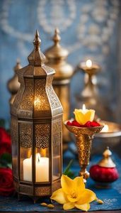 AMBIANCE TEALIGHT HAVE BEAUTIFUL And Party Decor Lanterne à bougie de sol pour jardin Haanging Lanterne à bougie espaces Rustique - Product Image 4