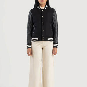 Chaquetas Varsity para Mujer, Diseño Nuevo, Estilo Casual, Manga Larga, Largo Regular, Relleno de Algodón, Sostenibles - Product Image 4