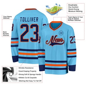 High Quality Custom Men's Breathable Ice Hockey Jerseys with Custom Logo New Custom Ice Hockey Wear Wholesale - Product Image 3