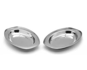 Plateau ovale en acier inoxydable de qualité supérieure, plat à poisson ovale, assiette à poisson en acier inoxydable, plateau de service alimentaire en métal - Product Image 6