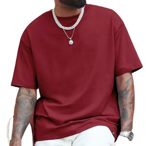 T-shirt en coton pour hommes, vente en gros, écologique, uni, haute qualité, épais, décontracté, personnalisable avec logo 2026 - Product Image 4