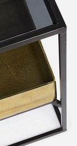 Meubles de salon de luxe de haute qualité Table basse moderne nordique Table basse unique plateau carré avec verre - Product Image 4