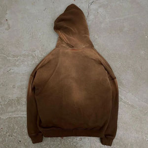 Recién llegado invierno 100% algodón lavado ácido impreso Flare Set para adultos cremallera chándales secado rápido transpirable ecológico - Product Image 2