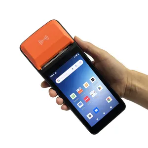 Tragbare mobile drahtlose 1GB RAM NFC Handheld Android PDA Daten Barcode Scanner Pos Terminal mit eingebautem Thermo drucker