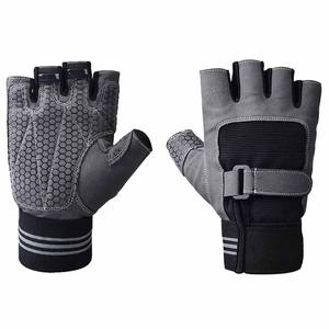 Gants de sport en polyester respirant pour hommes, gants d'haltérophilie au poignet avec protection UV, entraînement physique, vente en gros - Product Image 4