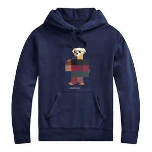 Sudadera con Capucha Unisex 001, 100% Algodón, Tejida, Bordada, con Diseño de Oso de Anime, Estilo Casual, Minimalista, con Bolsillo, para Otoño - Product Image 1
