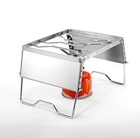 Barbecue pliable portable en acier inoxydable léger pour le camping et les pique-niques, dispositif de sécurité anti-flamme, écologique, 1 brûleur pour 2-3 personnes