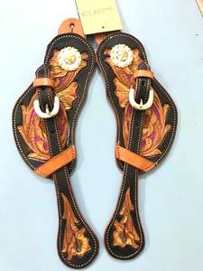 Correas de cuero occidental de alta calidad para tallado a mano, concho Chapado en plata y hebilla, calidad muy fina, precio asequible - Product Image 6