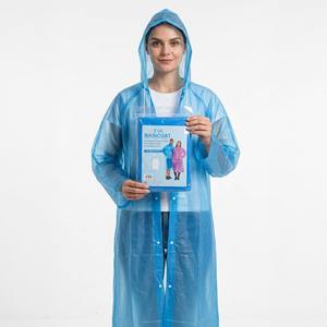 Cape unisexe en polyester réutilisable, imperméable et ajustable |   Écologique, portable, séchage rapide, taille XL |   Couleurs multiples | - Product Image 5
