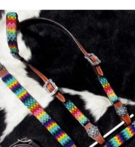 Collier de poitrage et têtière pour cheval Western, en cuir véritable souple et durable, design personnalisé de haute qualité, nouvelle collection saisonnière - Product Image 2