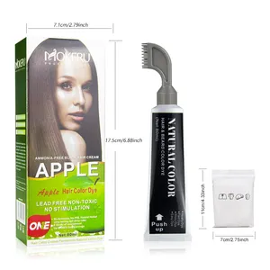 Apple Hair dye cream for fast dyeing hair cream with private label organic herbalinstant filling black