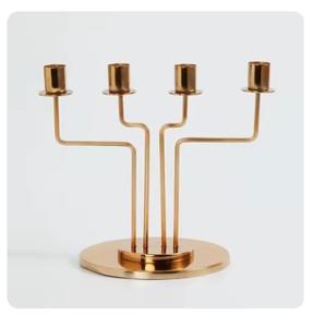 Bougeoir en métal de luxe moderne Bougeoir en aluminium au design unique Photophore décoratif de Noël pour mariages et événements - Product Image 5