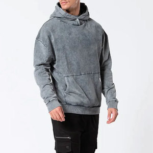 เสื้อฮู้ดแบบย้อนยุคสำหรับผู้ชายเสื้อฮู้ดแบบกรดมีกระเป๋าแฟชั่น - Product Image 2