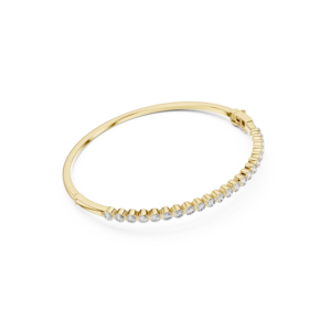 Classic Round Cut Moissanite <b>Bangle</b> <b>Bracelet</b> 925 Sterling Silver Fine Jewelry for Women - Product Image 2
