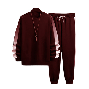 Gran oferta de chándal para hombre, conjunto de ropa deportiva informal, moda callejera, ajuste holgado, forro polar grueso, conjunto de chándales de 2 piezas para hombre - Product Image 4