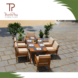 Vietnam Manufacturer's Contemporary KD Outdoor Dining Chair Set for Restaurant Hotel Kitchen Courtyard-Made of <b>Wood</b> - Product Image 4