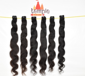 Vente en gros de cuticules alignées en Inde, extensions de cheveux humains, traitement chimique vierge du temple, logo personnalisable, vague naturelle, bon marché - Product Image 5