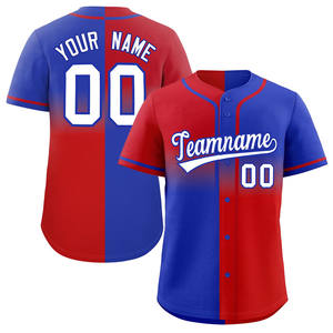 Maillot de baseball Manufacture Button avec design fendu à double tonalité et dégradé vertical pour les commandes d'équipe et OEM - Product Image 3