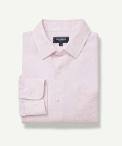 Camisa Casual de Lino/Algodón para Hombre, Nueva Colección 2026, Manga Larga, Cuello Clásico, Botón Único, Teñido Liso, Antiencogimiento, Secado Rápido - Product Image 3