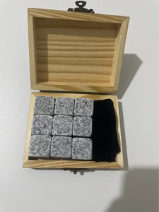 Piedras de enfriamiento de whisky en forma de cubo de lujo, bandeja de bambú, filtro de acero inoxidable para enfriar bebidas alcohólicas, herramienta de barra - Product Image 3