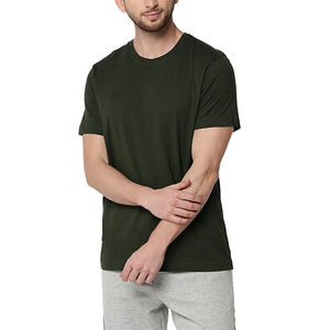 เสื้อยืดผู้ชายผ้าฝ้าย 100% แบบเรียบ รับผลิตตามสั่ง พร้อมสกรีนโลโก้แบรนด์ของคุณเอง สำหรับฤดูร้อนปี 2026  บริการ OEM - Product Image 4