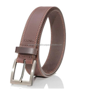 Ceintures et accessoires décontractés en cuir de vachette noir marron et beige de haute qualité pour hommes avec boucle ardillon solide - Product Image 1