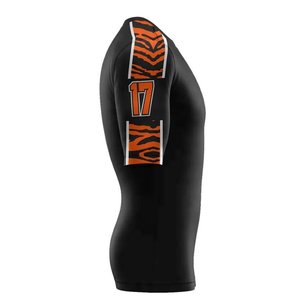 Vêtements de sport pour hommes, course à pied en plein air, fitness, protection solaire UPF 50+, respirant, écologique, short rash guard, 85% nylon 15% - Product Image 2