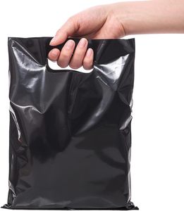 Bolsas con asa troqueladas de PE impresas personalizadas al por mayor de fábrica vietnamita para bolsas de plástico para embalaje de Productos Personales y de supermercado - Product Image 1